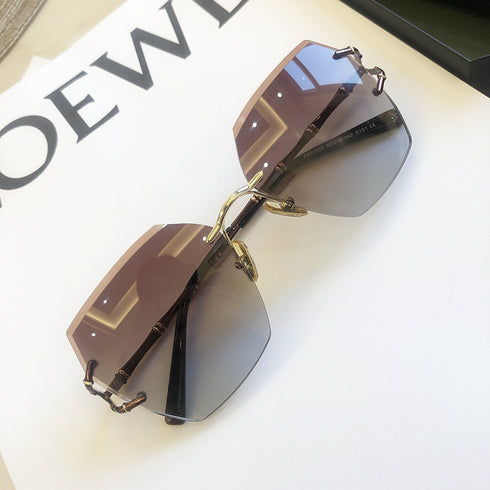 New Rimless Cut Edge Sunglasses For Women - ROUTINE FASHION